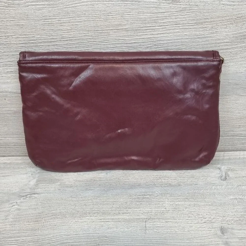 Vintage maroon envelope clutch wristlet made in Taiwan R.O.C - Picture 4 of 14